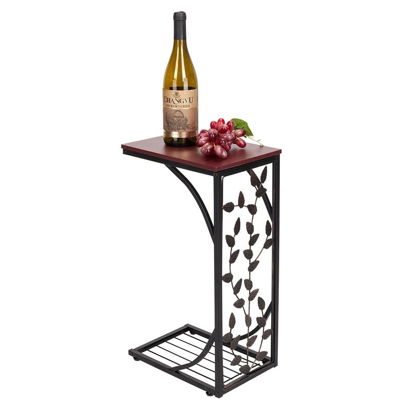 Table d'appoint en fer à motif de feuilles de type C