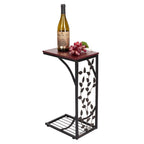 Table d'appoint en fer à motif de feuilles de type C