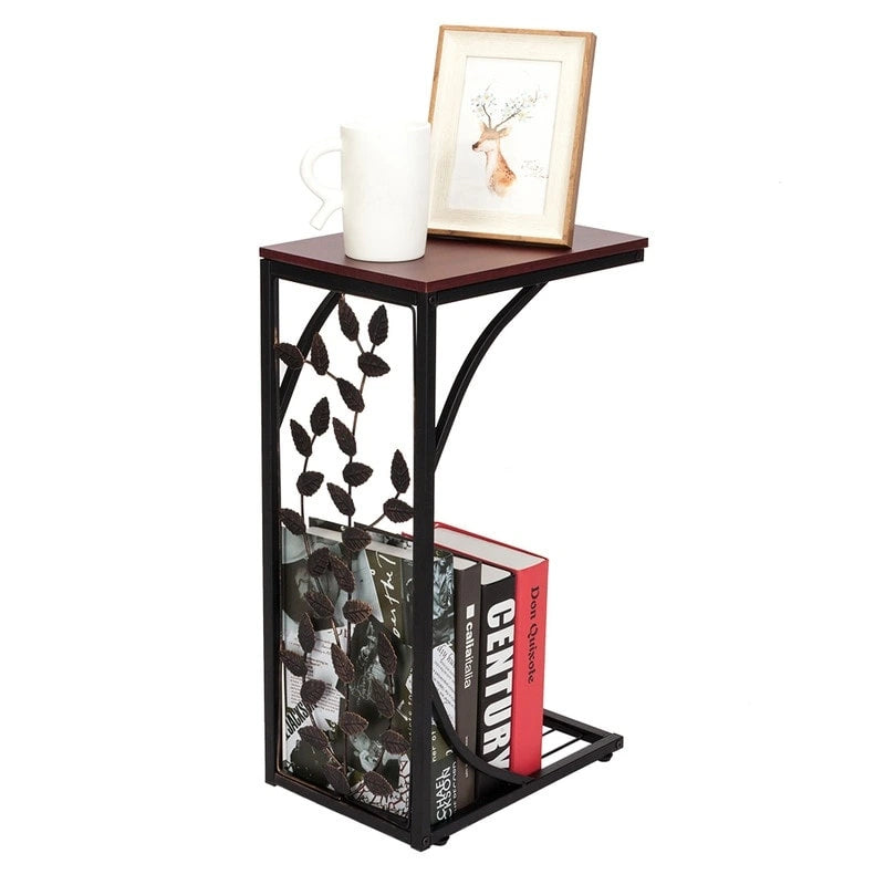 Table d'appoint en fer à motif de feuilles de type C