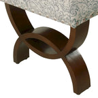 Banc capitonné Carolina avec garniture cloutée