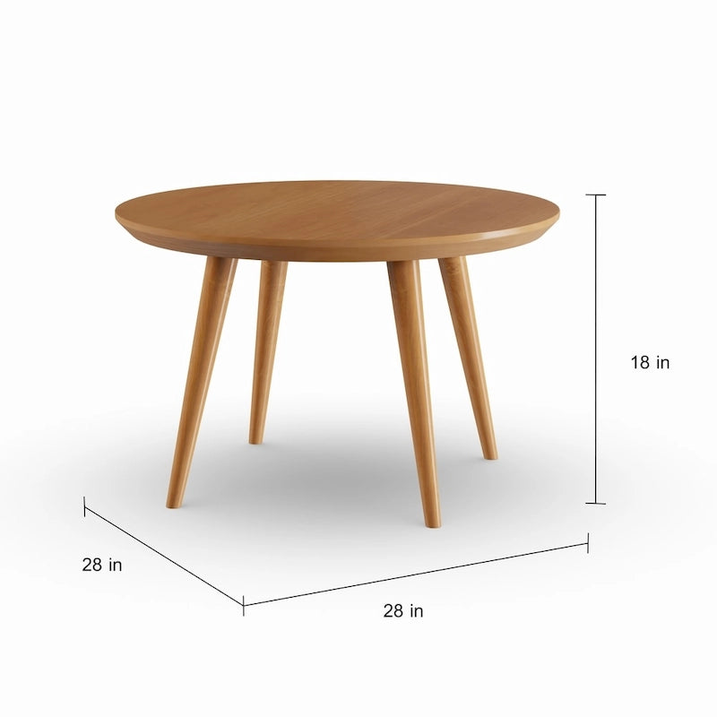 Table basse ronde en cerisier Carson Carrington Olgod style milieu du siècle