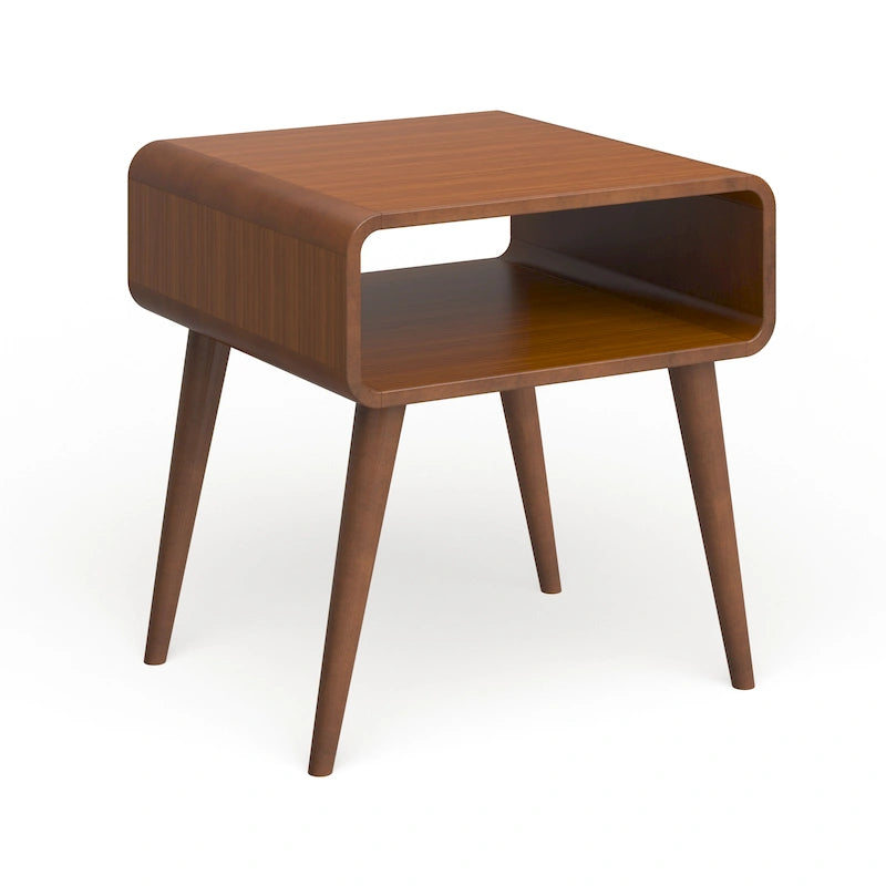 Table de bout Alborg - Fini noyer riche