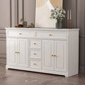 Buffet/buffet blanc laqué style moderne du milieu du siècle