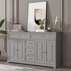 Buffet/buffet blanc laqué style moderne du milieu du siècle