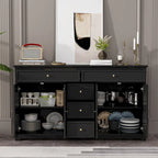 Buffet/buffet blanc laqué style moderne du milieu du siècle