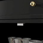 Buffet/buffet blanc laqué style moderne du milieu du siècle