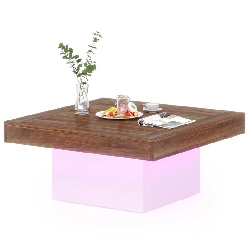 Table basse carrée LED 35,43 pour salon