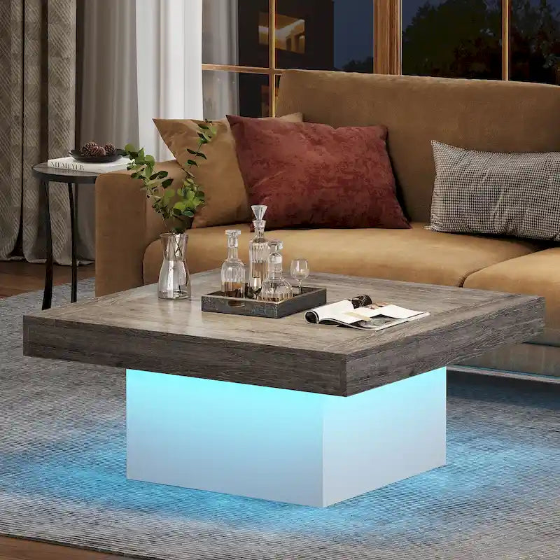 Table basse carrée LED 35,43 pour salon