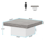 Table basse carrée LED 35,43 pour salon