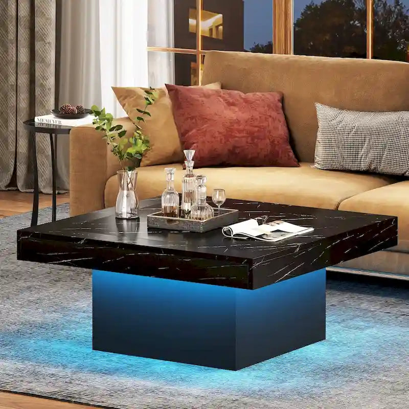 Table basse carrée LED 35,43 pour salon