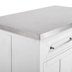 Îlot de cuisine Crosley Silvia avec plateau en acier inoxydable - 71 cm (P) x 117 cm (L) x 93 cm (H)