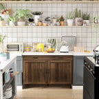 Solution de rangement polyvalente en marbre pour îlot de cuisine