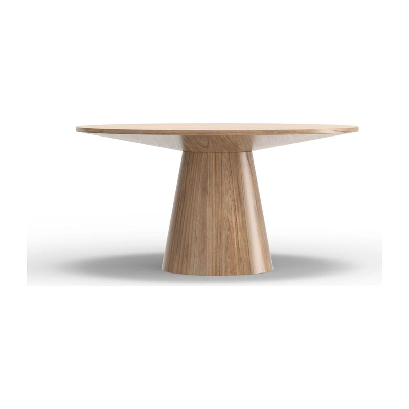 Table de salle à manger ronde Cove en bois massif, naturelle