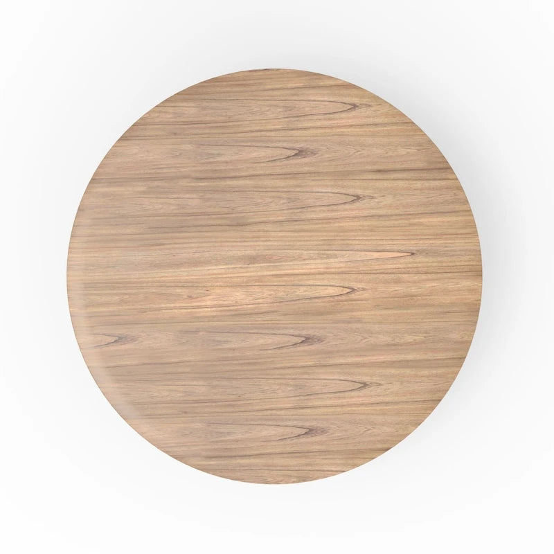 Table de salle à manger ronde Cove en bois massif, naturelle