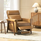 Fauteuil inclinable électrique moderne Jaime en cuir véritable avec ports USB par HULALAHOME