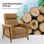 Fauteuil inclinable électrique moderne Jaime en cuir véritable avec ports USB par HULALAHOME