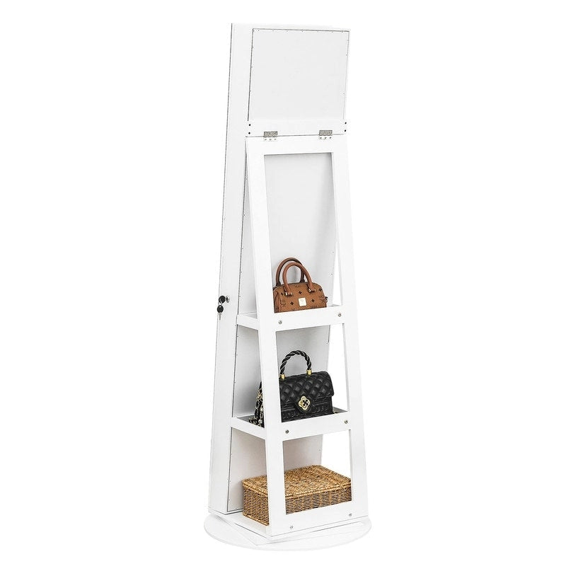 Armoire à bijoux verrouillable à 360° avec miroir pleine longueur - Non disponible