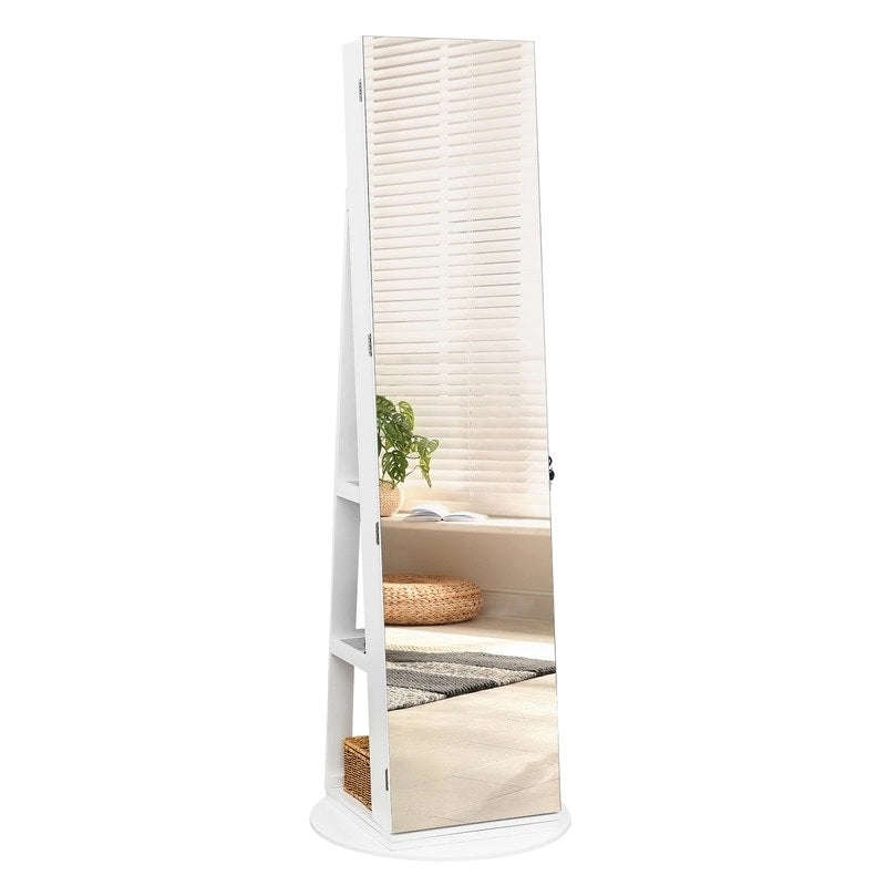 Armoire à bijoux verrouillable à 360° avec miroir pleine longueur - Non disponible