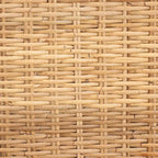 Ensemble de 2 chaises de salle à manger Bali &amp; Pari Dermot, style bohème moderne, en bois fini brun foncé et rotin naturel