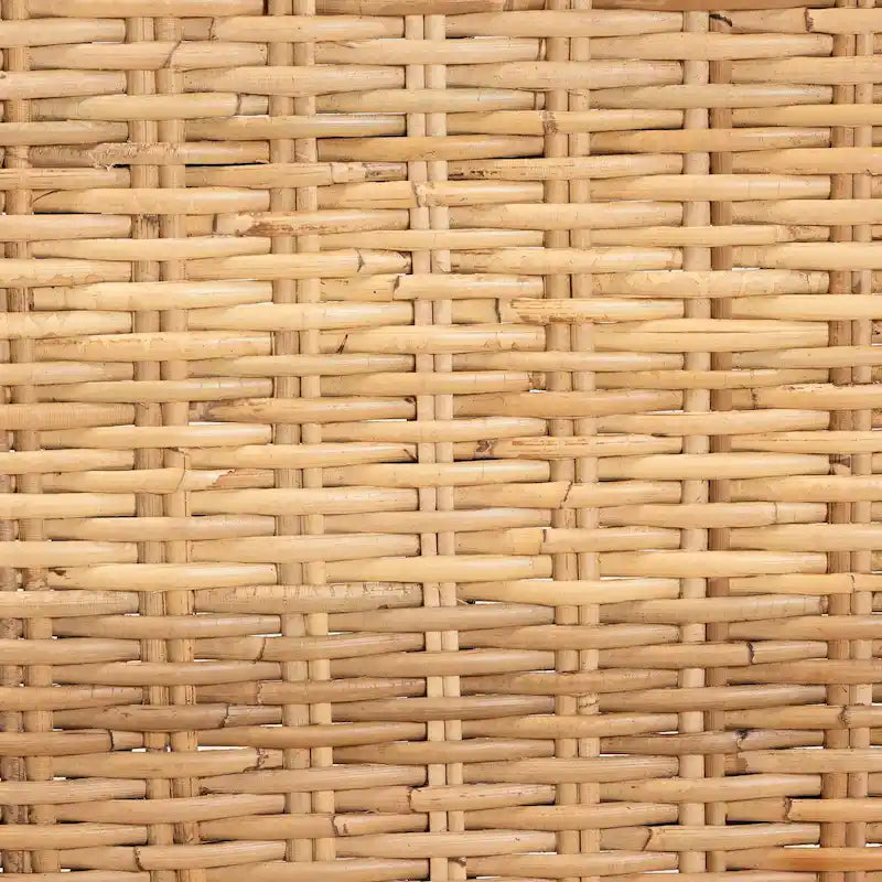 Ensemble de 2 chaises de salle à manger Bali &amp; Pari Dermot, style bohème moderne, en bois fini brun foncé et rotin naturel