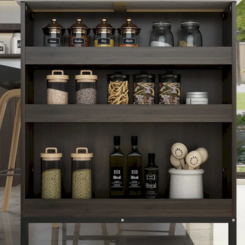 Îlot de cuisine avec rangement, table d'îlot, table de cuisine avec grand plan de travail