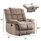 Fauteuil inclinable manuel, canapé rembourré en tissu respirant pour salon