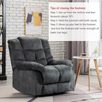 Fauteuil inclinable manuel, canapé rembourré en tissu respirant pour salon