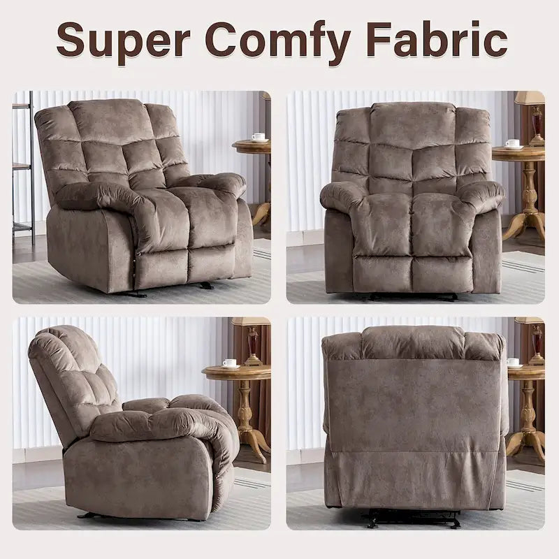 Fauteuil inclinable manuel, canapé rembourré en tissu respirant pour salon