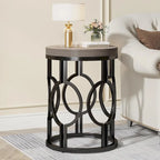 Table d'appoint ronde en bois pour salon ou chambre