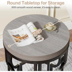 Table d'appoint ronde en bois pour salon ou chambre