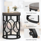 Table d'appoint ronde en bois pour salon ou chambre
