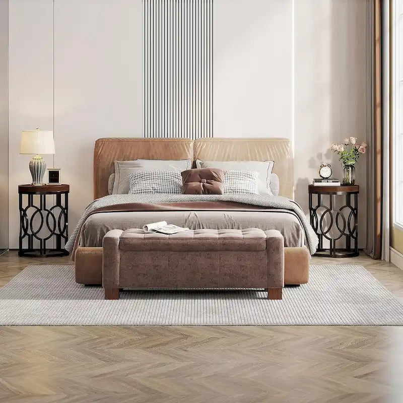 Table d'appoint ronde en bois pour salon ou chambre