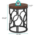 Table d'appoint ronde en bois pour salon ou chambre