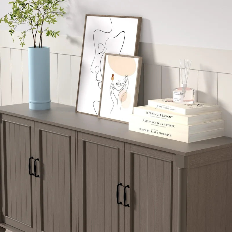 Buffet de cuisine, meuble bar à café, meuble de rangement d'appoint
