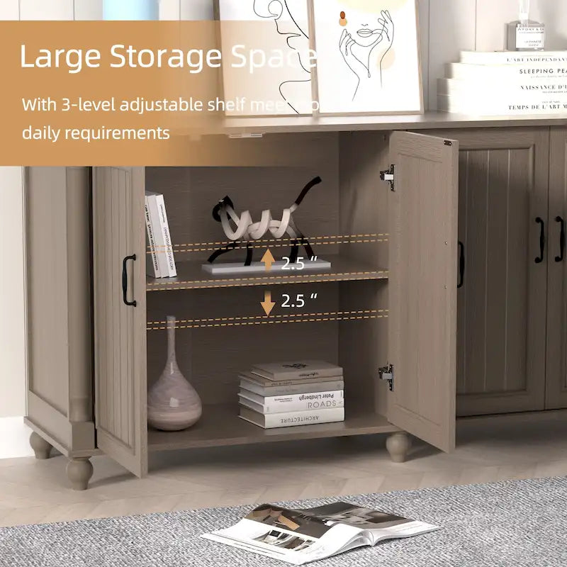 Buffet de cuisine, meuble bar à café, meuble de rangement d'appoint