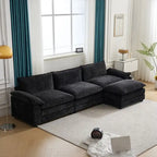 Canapé nuage à coussins double couche, canapé Moludar avec pouf réversible pour salon