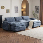 Canapé nuage à coussins double couche, canapé Moludar avec pouf réversible pour salon
