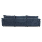 Canapé nuage à coussins double couche, canapé Moludar avec pouf réversible pour salon