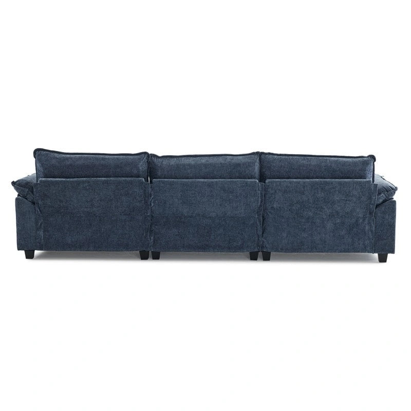 Canapé nuage à coussins double couche, canapé Moludar avec pouf réversible pour salon