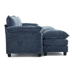 Canapé nuage à coussins double couche, canapé Moludar avec pouf réversible pour salon
