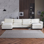 Canapé nuage à coussins double couche, canapé Moludar avec pouf réversible pour salon
