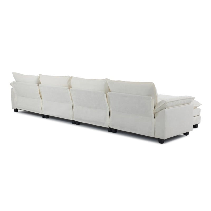 Canapé nuage à coussins double couche, canapé Moludar avec pouf réversible pour salon