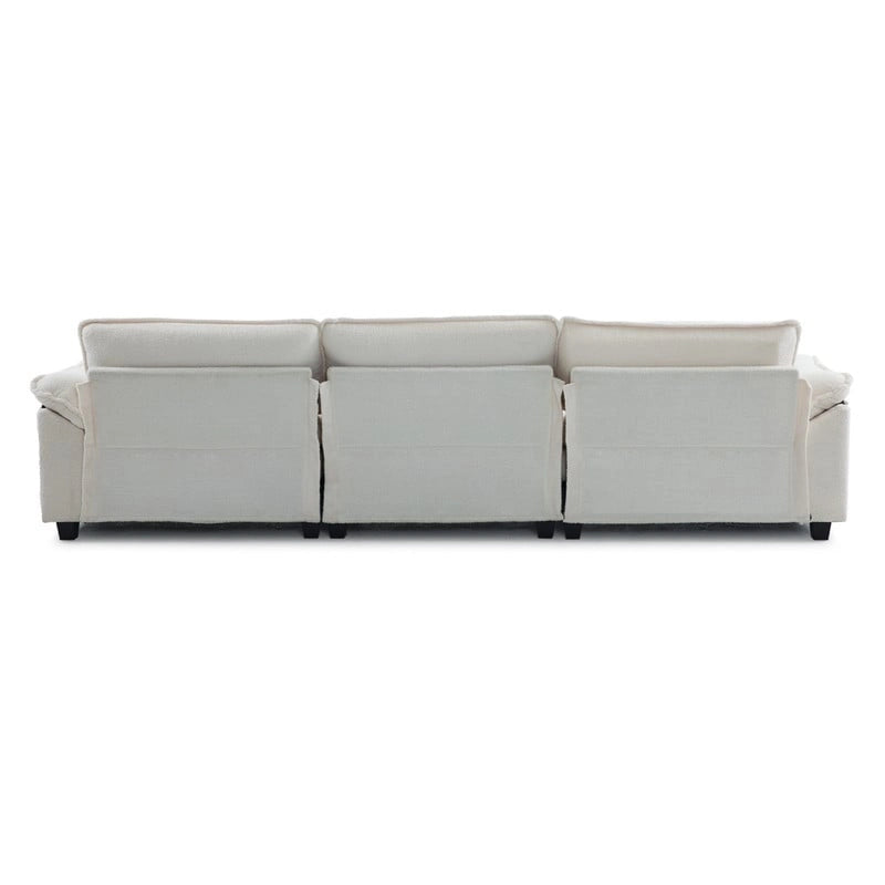 Canapé nuage à coussins double couche, canapé Moludar avec pouf réversible pour salon