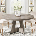 47 Round Dining Table for 4, Farmhouse Kitchen Table Small Dinner Table Wood Kitchen Table for Dining Room Living Room