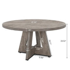 Table de salle à manger ronde de 47 pouces pour 4 personnes, table de cuisine de style campagnard, petite table à manger en bois pour salle à manger ou salon