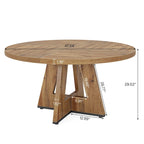 Table de salle à manger ronde de 47 pouces pour 4 personnes, table de cuisine de style campagnard, petite table à manger en bois pour salle à manger ou salon