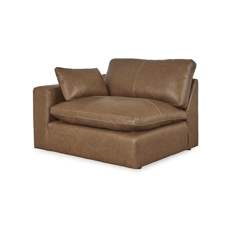 Canapé d'angle 5 pièces Emilia marron moyen, Signature Design by Ashley - 132 cm (L) x 132 cm (P) x 36 cm (H)