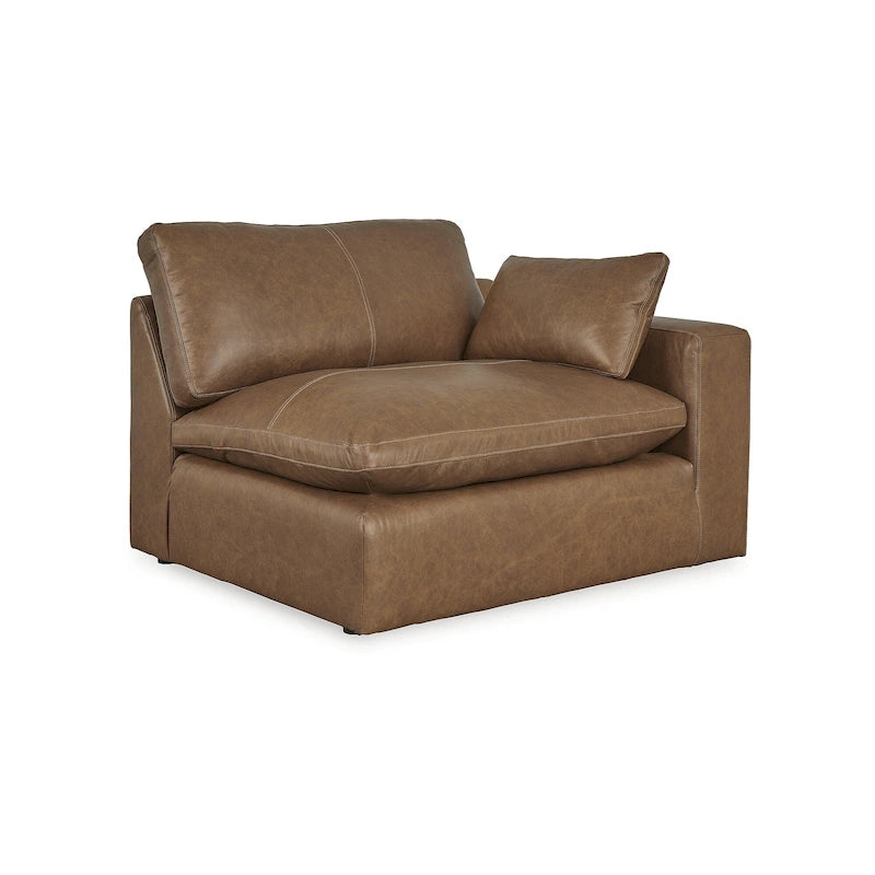 Canapé d'angle 5 pièces Emilia marron moyen, Signature Design by Ashley - 132 cm (L) x 132 cm (P) x 36 cm (H)