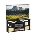 Meuble TV d'angle Furinno Jensen pour téléviseurs jusqu'à 55 pouces, couleur expresso