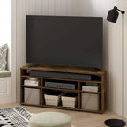 Meuble TV d'angle Furinno Jensen pour téléviseurs jusqu'à 55 pouces, couleur expresso
